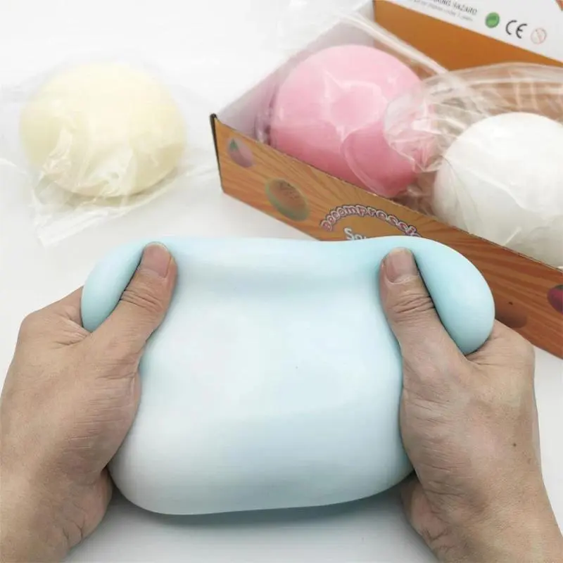 Squishy Stress Relief Round Ball Fidget Toy - 1Pcs One Size TPR Dough Toy, Soft, Durable, Easy to Rinse, Sensory Friendly, Anxiety Killer, Kill Boredom, Regulate Emotions, Funny Prank Gift for Adults