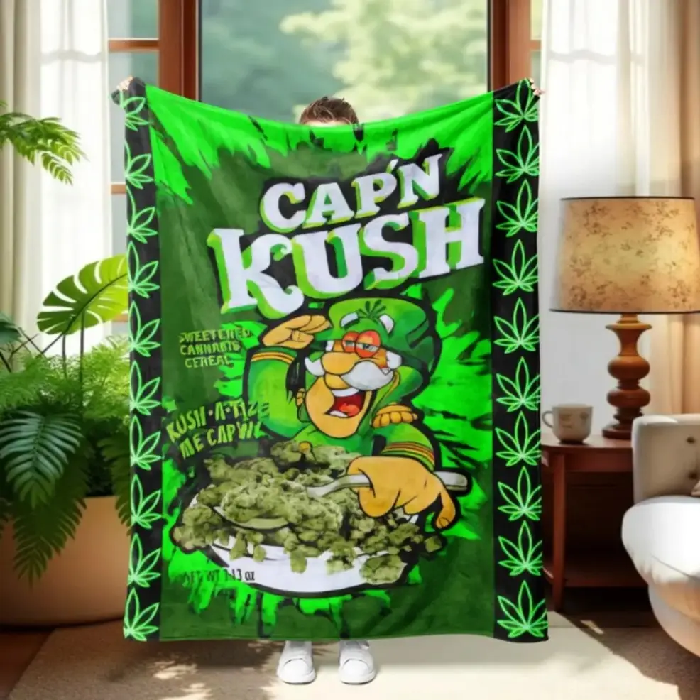 1pc Musician Cap'n Kush Blanket | Baby Blanket & Adult Blanket | All-Purpose Parody Design | Bedding, Sofa Nap, Shawl | Wild Placemats, Nap Quilt, Camping | Must-Have for Relaxed People + Car Cold, Ideal Holiday Gift birthday gift