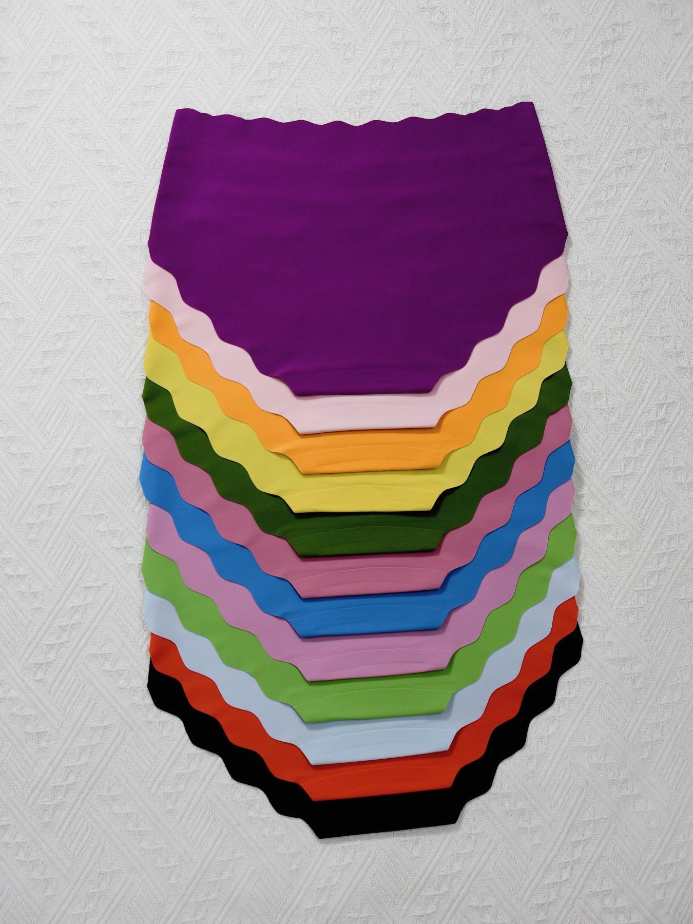 Women's Solid Scallop Trim Knicker, Breathable Comfortable Quick Drying Panties for Daily Womenswear, Girls Knickers, Lady Underwear for All Seasons