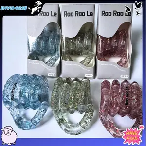 Rao Rao Le Glittery Dragon Scale Finger Twisty Fidget Toy Anxiety Stress Relief Focus Anti Addiction Aid For Teens Adults Office
