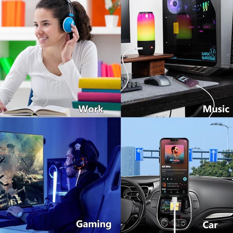 USB C to 3.5mm AUX Audio Adapter Cable, Type-C to 3.5mm AUX Audio Headphone Line, Compatible with iPhone 16 Pro Max/15 Plus/Galaxy S24 23 S22 S21 S20 Note 20/Pixel 9/8/7/6 USB C to 3.5mm AUX Audio Adapter Cable, Type-C to 3.5mm AUX Audio Headphone Line, Compatible with iPhone 16 Pro Max/15 Plus/Galaxy S24 23 S22 S21 S20 Note 20/Pixel 9/8/7/6