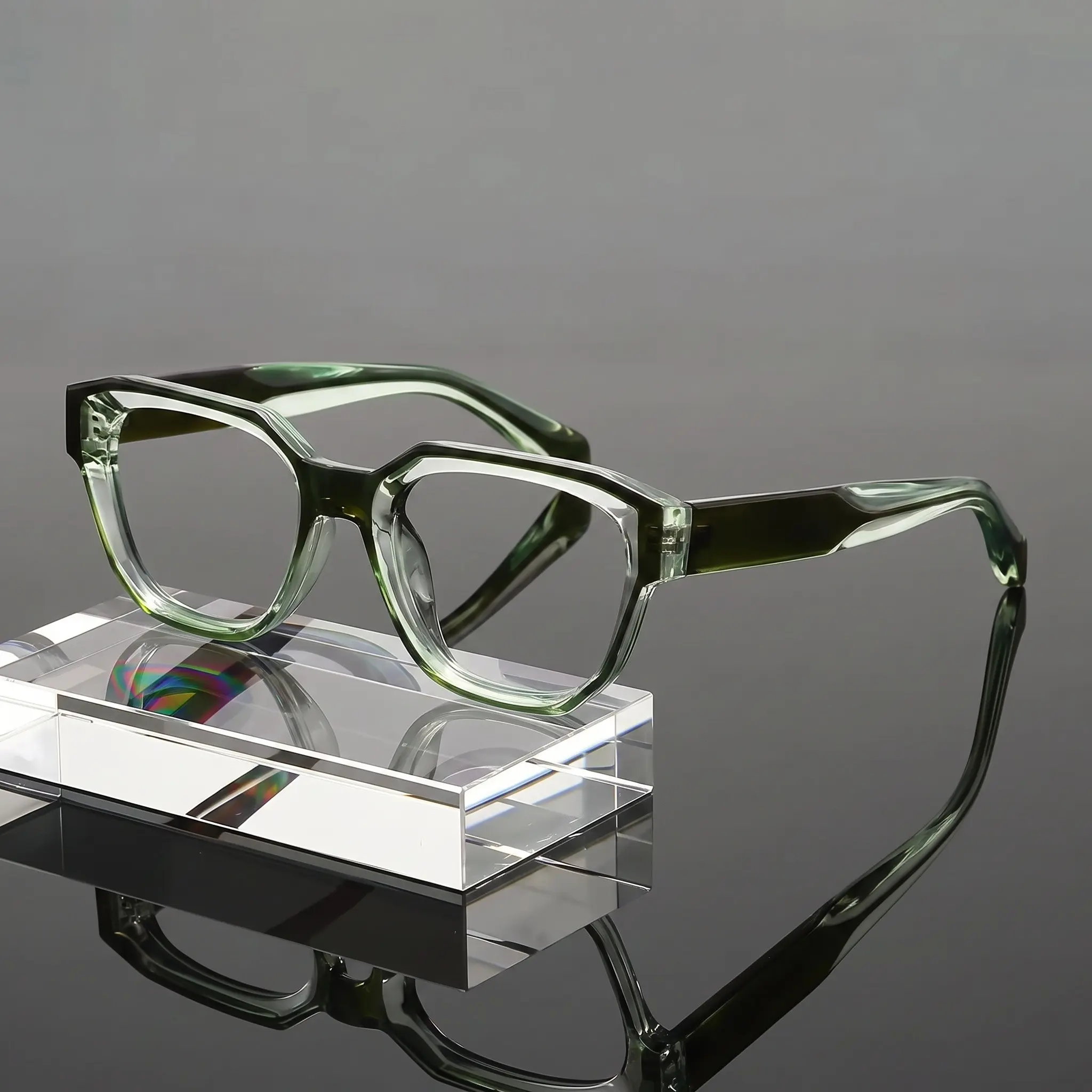 New classic retro square trendy high-quality light luxury color-block HD reading glasses, PC frame   PC lenses, lightweight and comfortable on the nose,  10 to  4.0 diopters, suitable for daily mobile phone, computer, and office use.