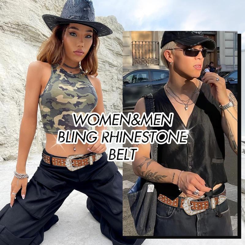 XZQTIVE Rhinestone Belt for Women & Men - A Fusion of Fashion & Western Charm, Cowgirl Cowboy Bling Style, Cross-Design Leather Belt with Diamond Studs, Perfect for Jeans & Dresses XZQTIVE Rhinestone Belt for Women & Men - A Fusion of Fashion & Western Charm, Cowgirl Cowboy Bling Style, Cross-Design Leather Belt with Diamond Studs, Perfect for Jeans & Dresses
