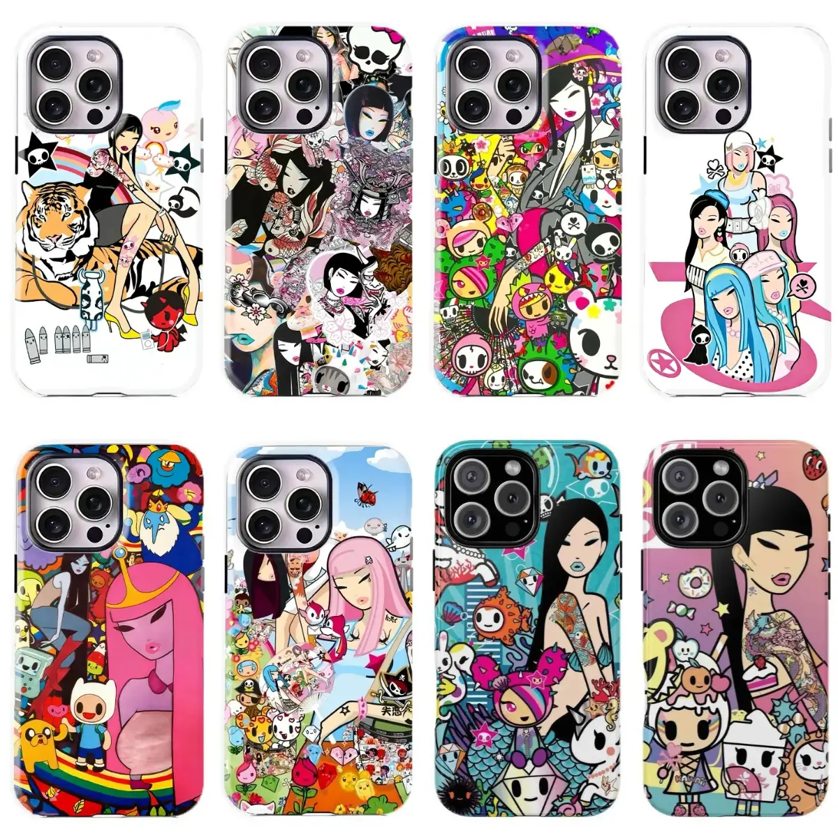Japanese Style Tokidoki  Art Y2K Shockproof Phone Case for iPhone 17 16 15 14 13 12 11 Pro Max Plus Air Fall Protection Holiday Gift Giving