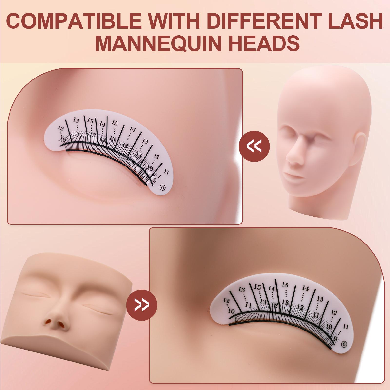 Practice Lashes Kit for Eyelash Extensions, Training Strips & Lashes for Lash Mannequin Head, Beginner Friendly Lash Extension Supplies, Lash Clusters Kit, Eyelash Tools