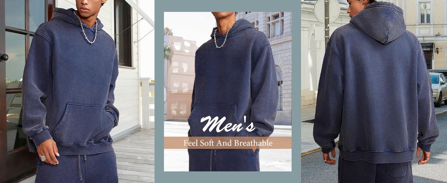 Womens Oversized Hoodie Couples Heavyweight Hoodies Vintage Acid Wash Hoodie Cotton Fleece Hoodies for Women