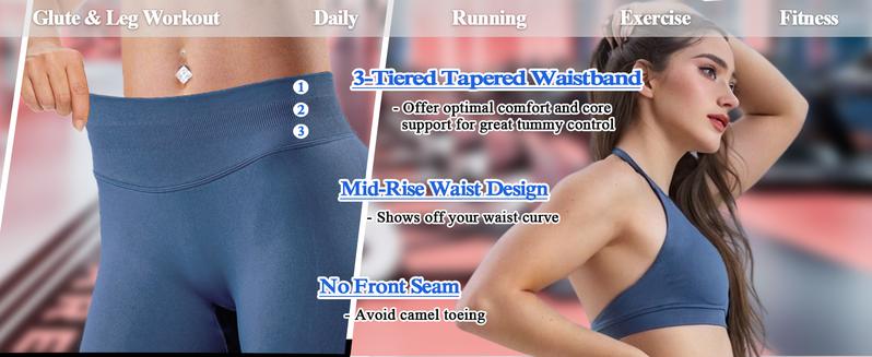 Women High Waisted Hip Lifting Yoga Leggings Gym Sexy Running Fitness Pants Solid Yoga Leggings Fashion Seamless Running Sports Leggings