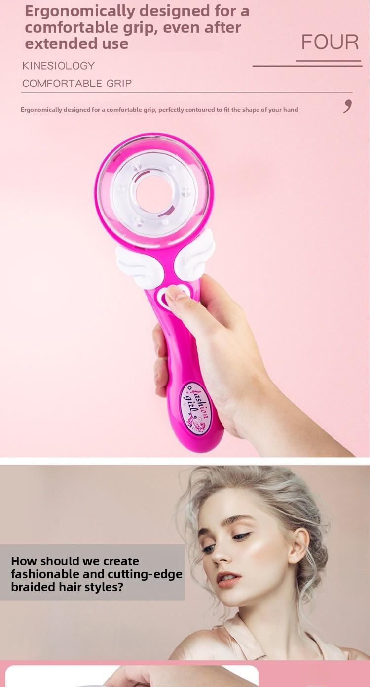 Magic DIY Automatic Braider Sparkly Light Up Hair Styling Tool for Girls Kids Pretend Play Gadget Fun Party Gifts Home Decor Storage Organizer Set