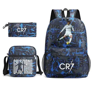 CR7 Backpacks Simple Style Lightweight Boys Girls School Bags Capacity Teens Laptop Backpack Women Men Travel Mochilas 3pcs