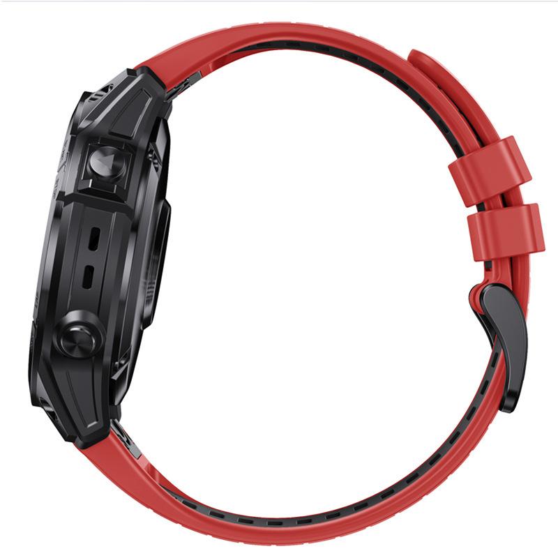 Compatible with Garmin Fenix 7 watch strap, dual-color quick-release rubber strap