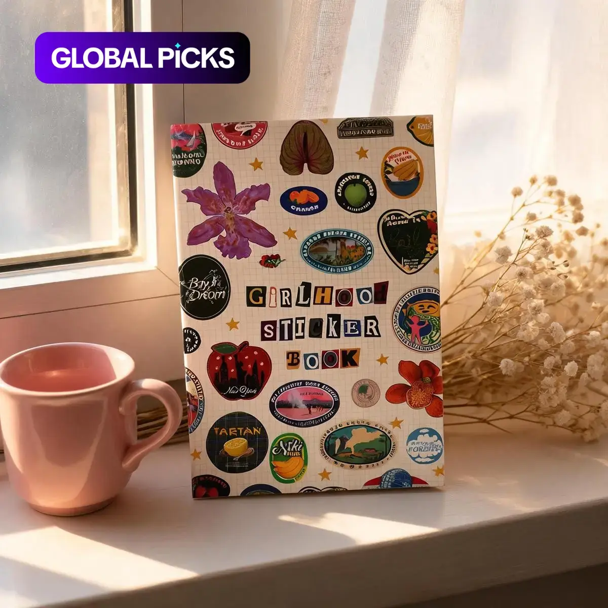 Vintage-Style Girlhood Aesthetic Sticker Book, Art Stickers, Sticker Notepad, Sticker Album for Stamp Collectors, Gift for Friends and Family #GLOBAL PICKS