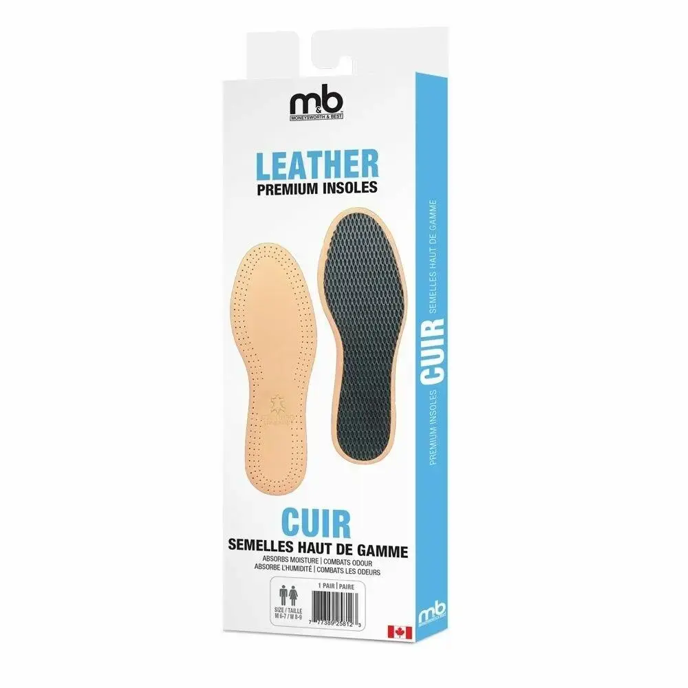 Premium Leather Insoles (Tan)