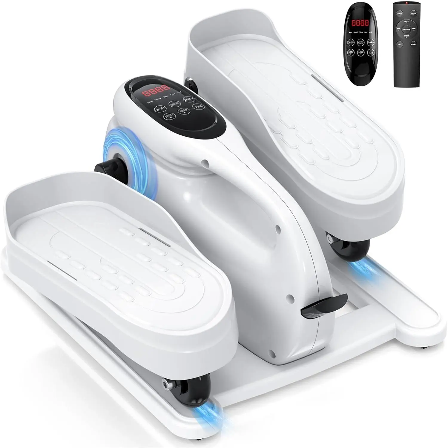 Under Desk Elliptical Machine for Senior Mini Elliptical  Exerciser with Remote Quiet Portable Electric Seated Foot Pedal Exerciser for  Office