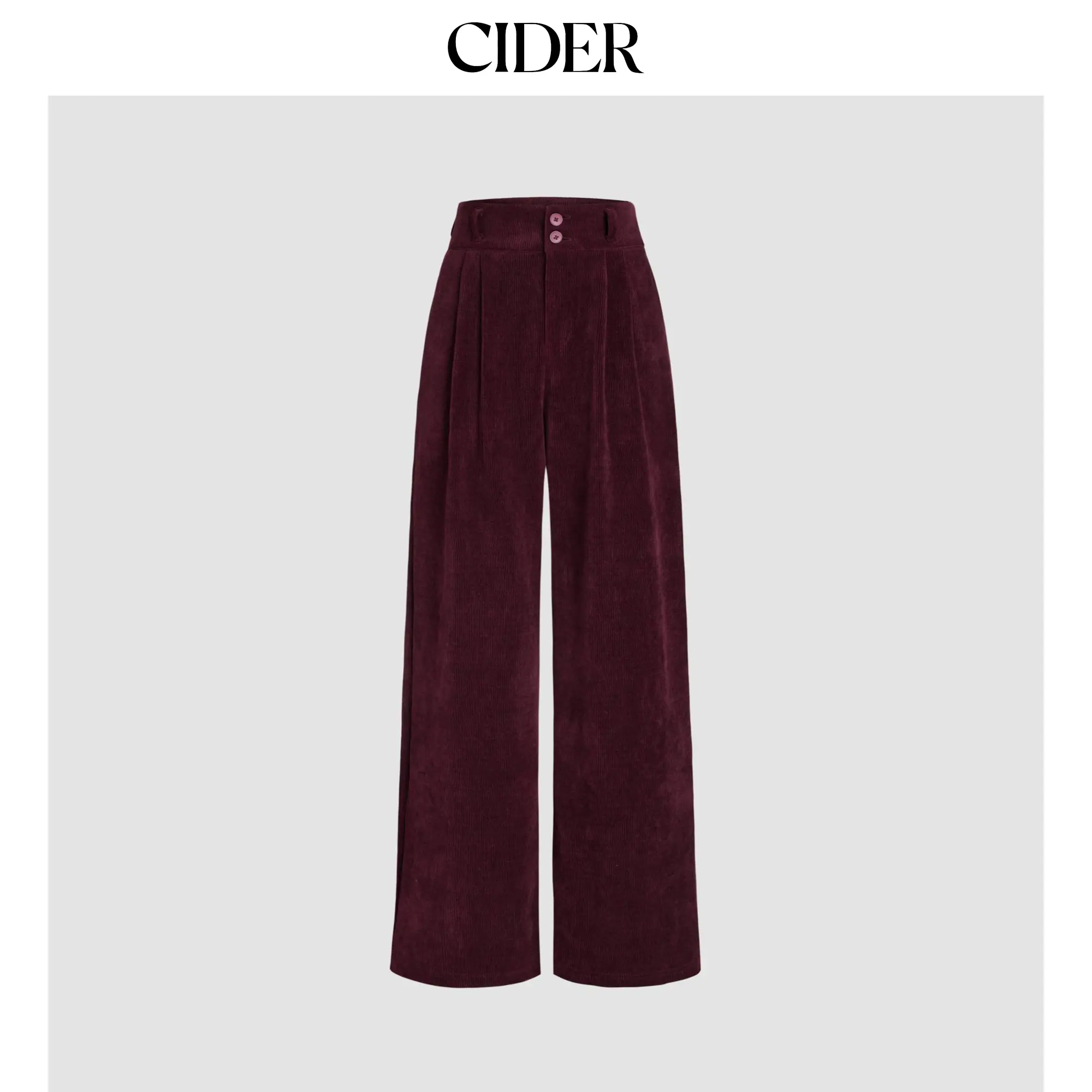 Cider Corduroy Cropped Pleated Trouser
