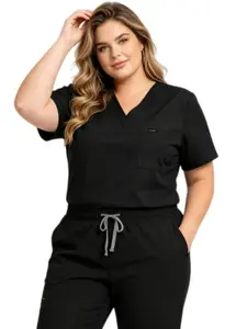 Ladies Medical Care Scrubs, V-Neck Top & Yoga Style Joggers, Comfort Fit, for Med Spa & Skin Care Workers