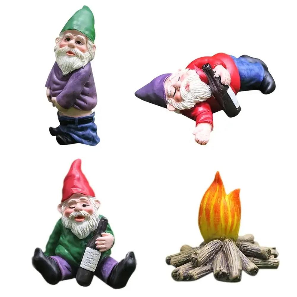 Creative Gnome Design Resin Craft (4 Counts), Miniature Garden Ornament, Fun Garden Gnome, Garden Gnome Statue, Micro Garden Decoration for Yard, Patio, Lawn, Indoor and Outdoor Decoration, Garden Accessories, Home Decor Creative Gnome Design Resin Craft (4 Counts), Miniature Garden Ornament, Fun Garden Gnome, Garden Gnome Statue, Micro Garden Decoration for Yard, Patio, Lawn, Indoor and Outdoor Decoration, Garden Accessories, Home Decor