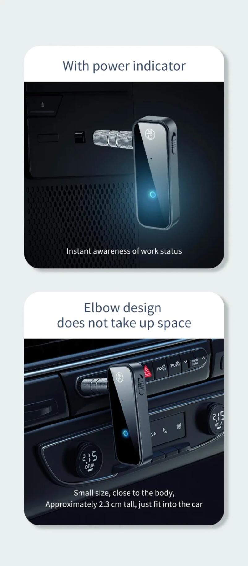 Bluetooth 6.0 Audio Wireless Adapter Receiver  Handfree Call 3.5mm AUX Jack USB Dongle Stereo Music For TV PC Car Kit