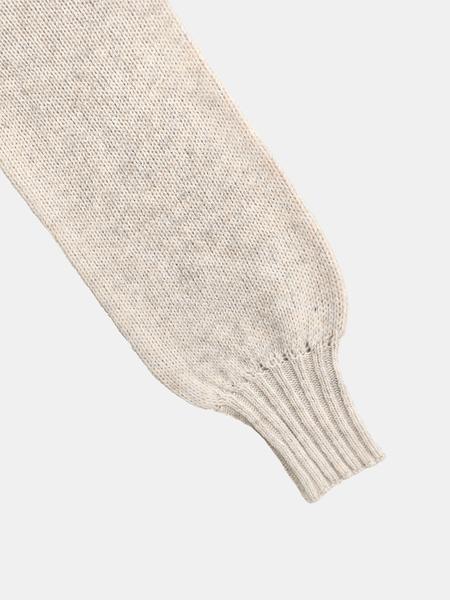 Women's V Neck Lantern Sleeve Sweater, Casual Loose-Fit Knitted Cardigan, Fall & Winter Fashion, Plain Color, One Button Design, Knitwear