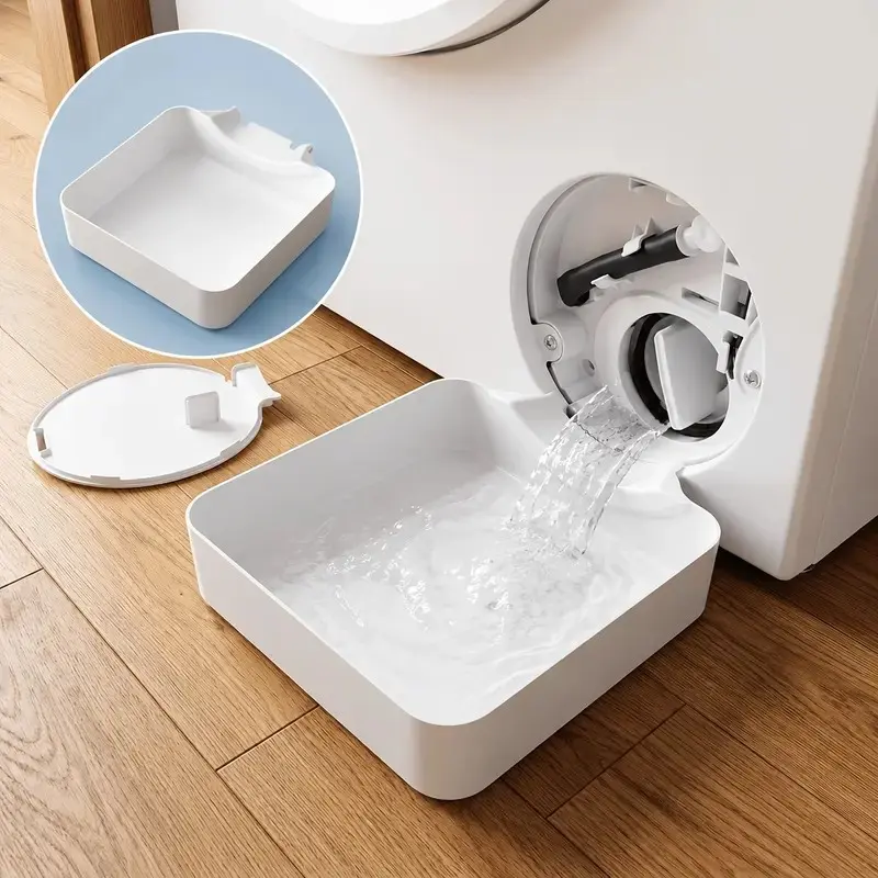 Washing Machine Drain Funnel, Lint Filter Cleaning Tray, Prevents Laundry Room Leaks, Essential Appliance Accessory, Easy Maintenance Tool