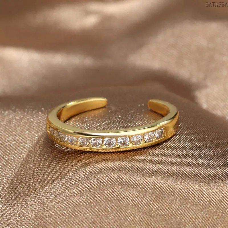 Gold Plated Copper Zircon Dual-use Toe & Pinky Rings, Eco-friendly Delicate Beach Jewelry for Women Summer Wear