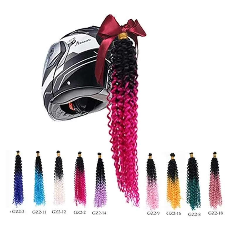 New Arrival Motorcycle Helmet Braids Wig Twist Wig Small Curved Hook Woven Braid Motorbike Helmet Decoration Dirty Punk Ponytail