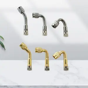 2026 New Gold Metal Valve Stem Extenders 3/6PCS,45/90/135 Degree Universal Extension for Car RV Bike Motorcycle summervibes