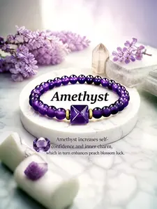 Amethyst Energy Bracelet for Women  Boost Confidence & Charm, Attract Love & Romance