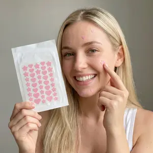160/180-pcs Star & Heart-Shaped Acne Patches, Concealing & Cleansing Facial Patches for Soothing, Oil-Free, and Invisible Acne Care (Suitable for All Skin Types