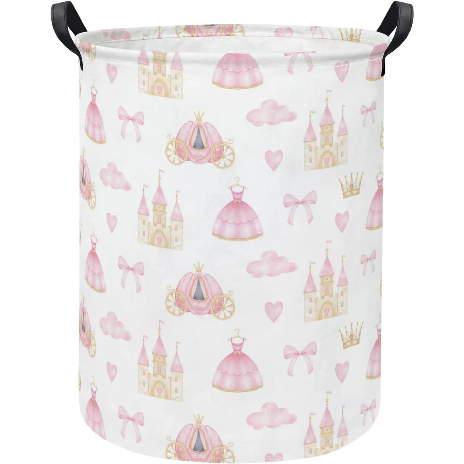 Laundry Hamper  laundry Basket  Storage Bin for Bedroom Clothes Organizer Basket Woodland  Room Décor(Princess Castle)