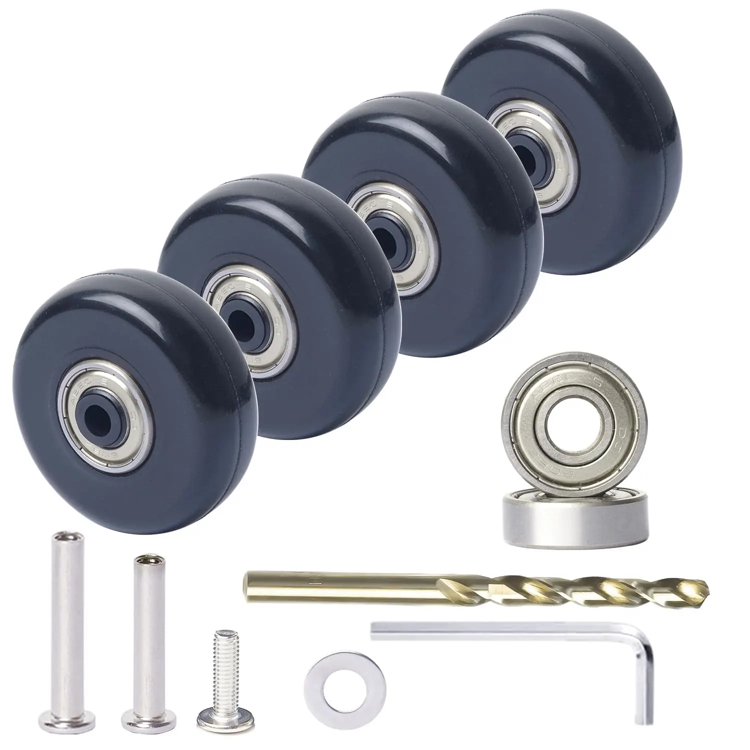 Luggage Wheels  50mm Suitcase Wheels  kit  | Precision Ball Bearing,Swivel Caster Wheels for  Luggage Travel Suitcase Caster
