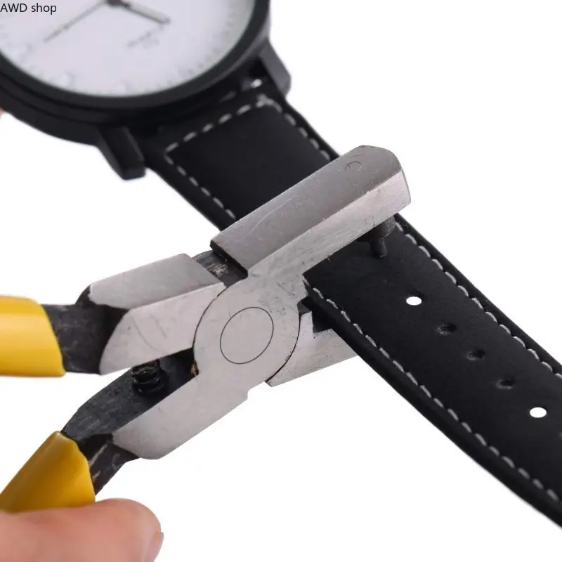 Handheld Heavy-Duty Leather Punch Pliers with Secure Grip - Labor-Saving Round Eyelet Puncher for Belt Repair, DIY Crafting (Sports & Outdoor Camping & Hiking Hammock Accessory)