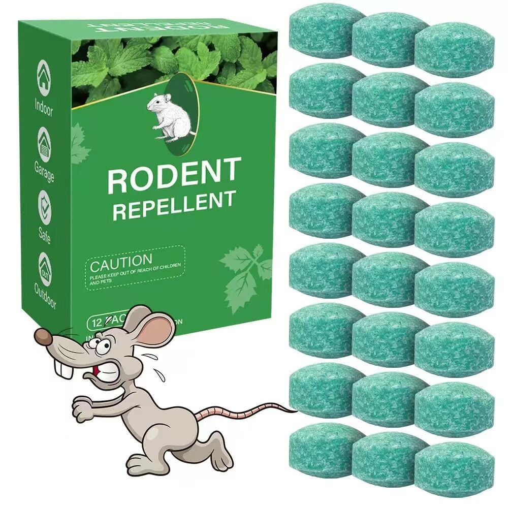 Peppermint Oil Rodent Repellent 12 Pack Natural Rodent Repellent Balls – Peppermint & Lemon Oil Pest Deterrent for Rats, Mice, Squirrels, Spiders, Indoor & Outdoor Protection
