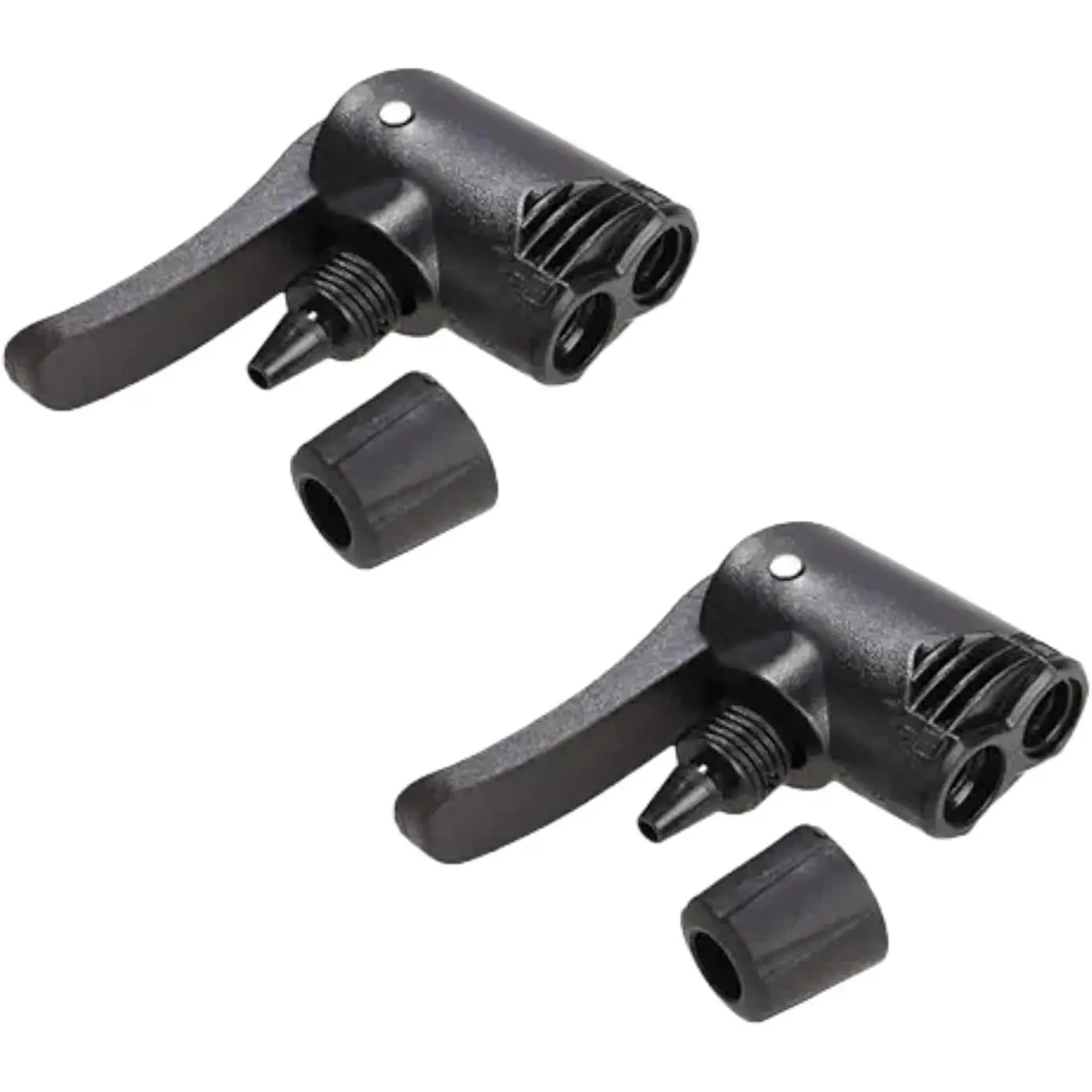 2 count Black Pump Adapter Valve, 3 in 1    Air Pump Adapter Valve   Cycle Tyre Tube Pump Adapter, Floor Pumps
