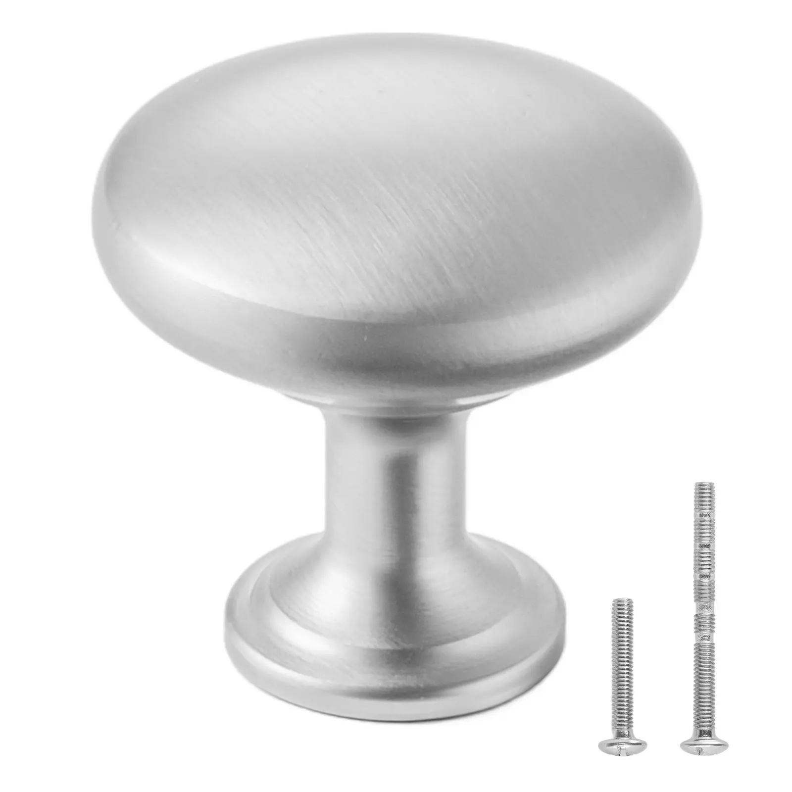 【DealsForYouDays】VEVOR Cabinet Knobs, 25 Pack, 1.1 Inch Zinc Alloy Drawer Pulls Door Handles, Mushroom Kitchen Dresser Solid Knobs, Cupboard Hardware with Screws for Bathroom Closet Cabinets Drawers, Nickel Color