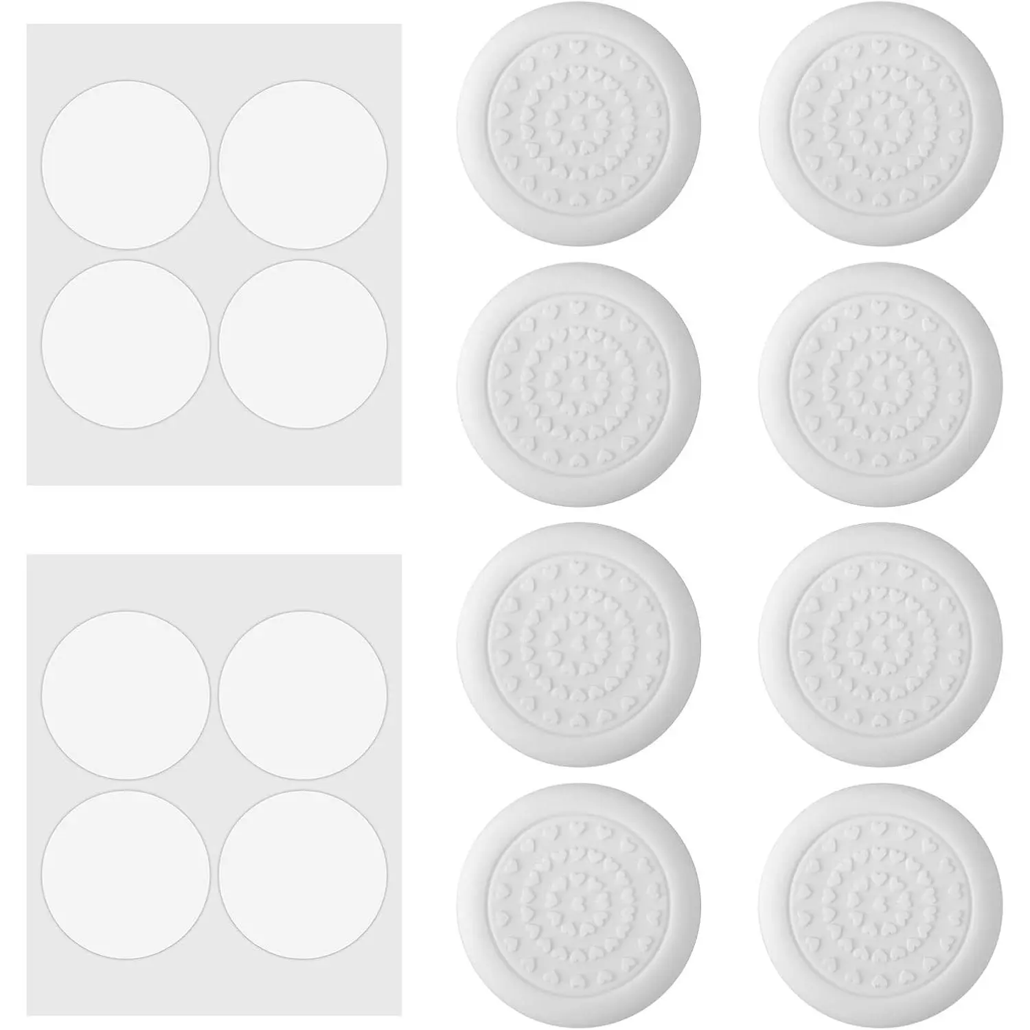 8 count Anti-Slip  Board Stabilizer Pads,  Self-Adhesive Furniture Pads  Stick   Noise Reducing Stabilizer Pad for  Boards Laptop Furniture(White)