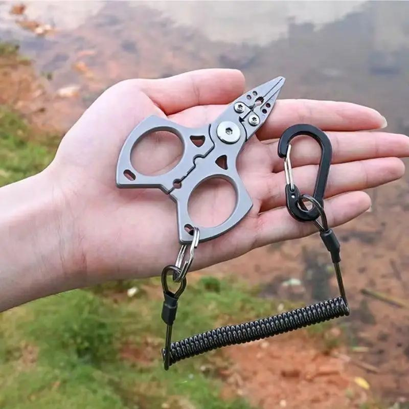 Sainless Steel With Open Loop Fishing Pliers Hook Remover Braided Wire Scissors Convenient Fishing Equipment Outdoor Equipment