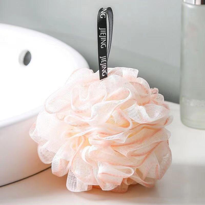 1/3pcs Gradient Color Bath Balls, Dual-Use Foaming Exfoliating Washcloth, Lace-Edged Bath Flower Ball with Rich, Long-Lasting Lather, Hangable, Comfortable and Soft Foaming Mesh Bath Accessory for Showering