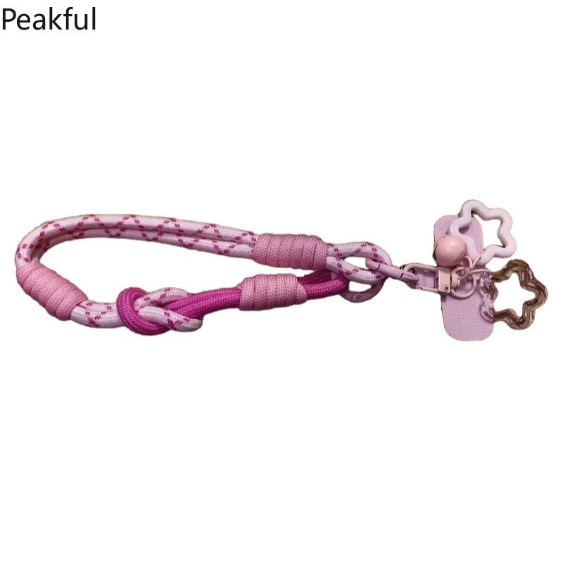 Mobile phone case lanyard, colored card keychain wrist rope, dopamine star mobile phone rope, portable anti-lost wrist rope.