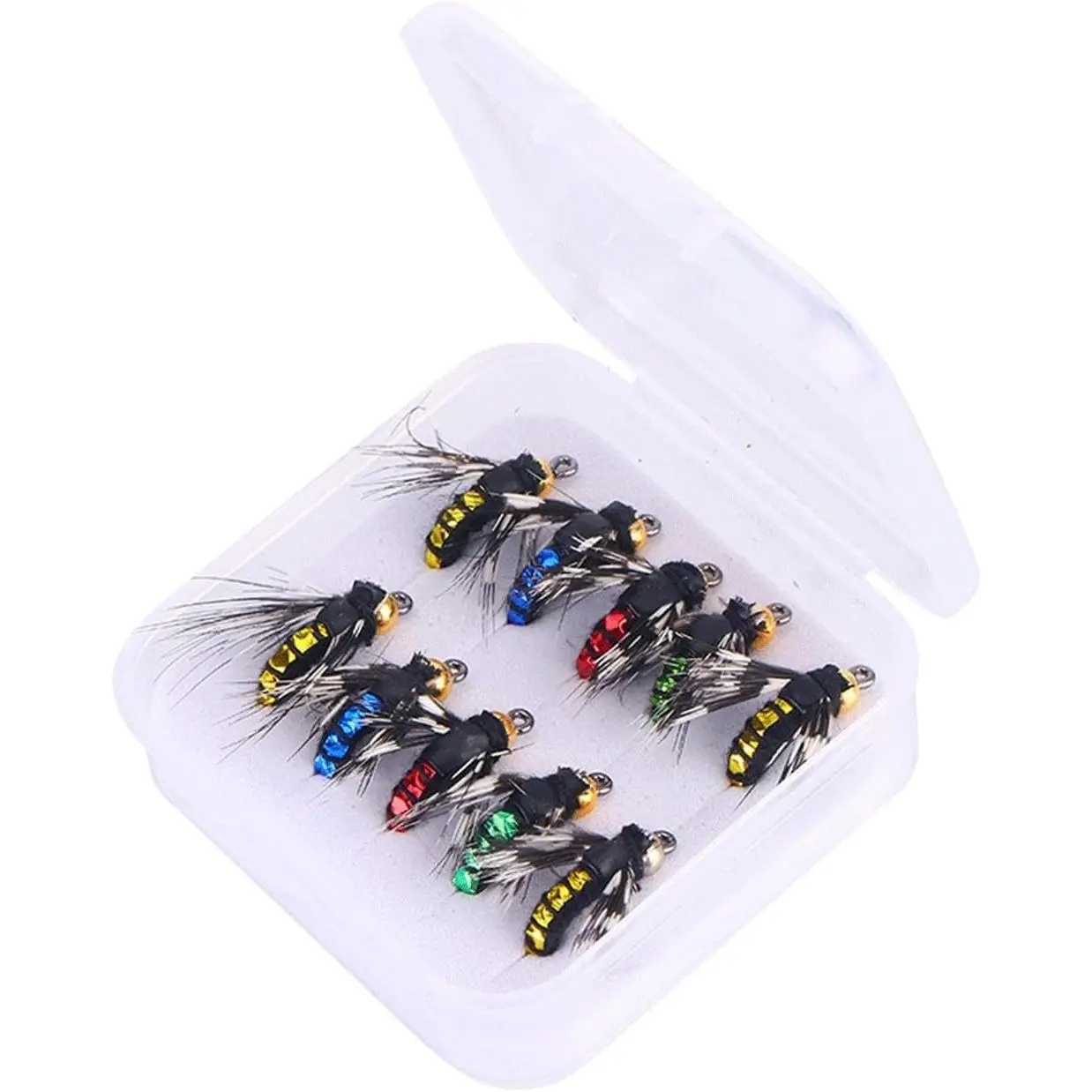 Fly Fishing Lures Kit Fishing Fly,Fly Fishing Kit Fly Fishing Lures,Handmade Lures Assortment Kit Artificial Bait Hooks  Bass Trout Salmon Fishing,Suitable  Freshwater and Saltwater