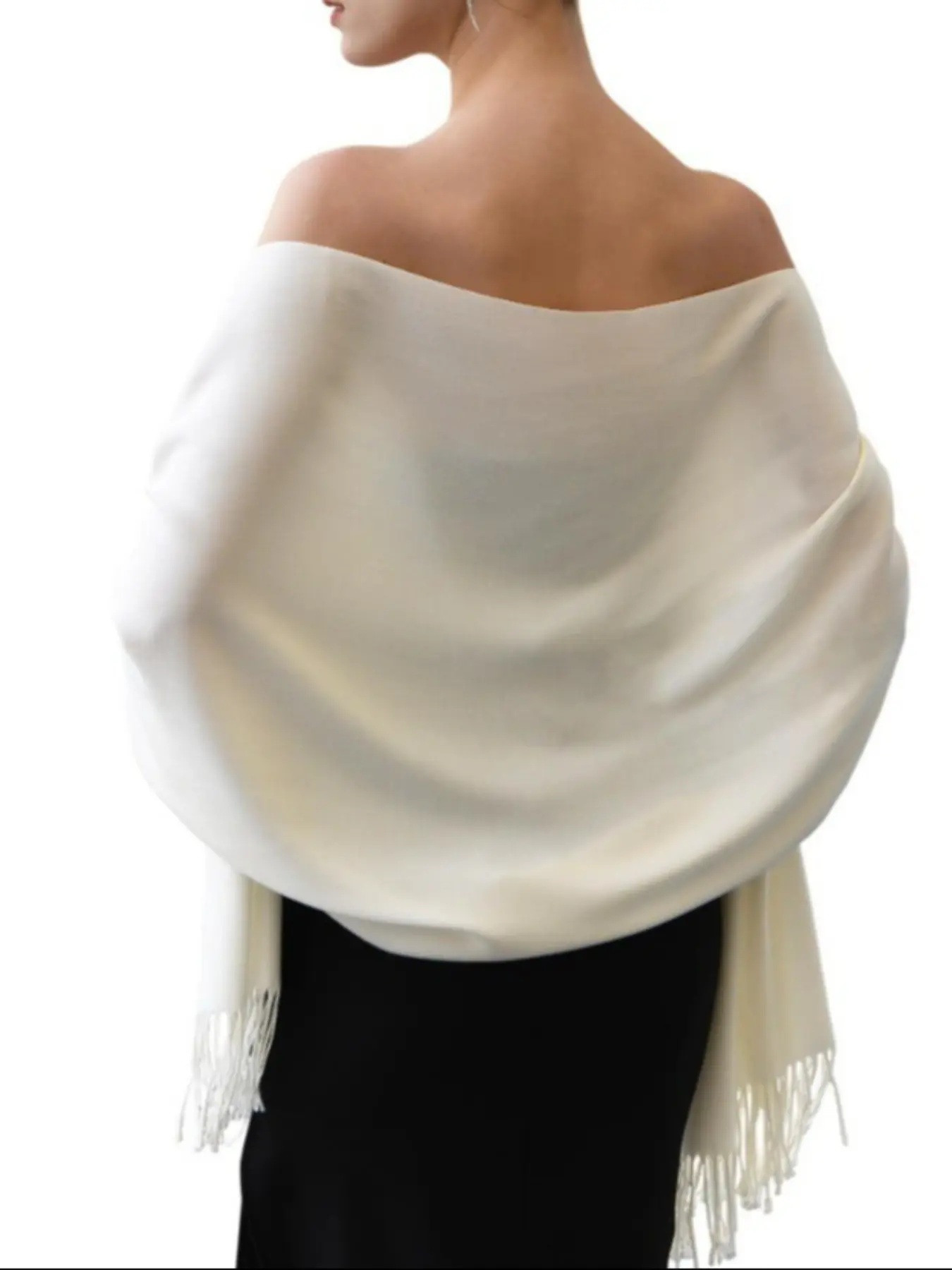 Women's Faux Wool Scarf Comfortable Touch Winter Wrap Soft Warm Blanket Party Evening Wedding Shawl