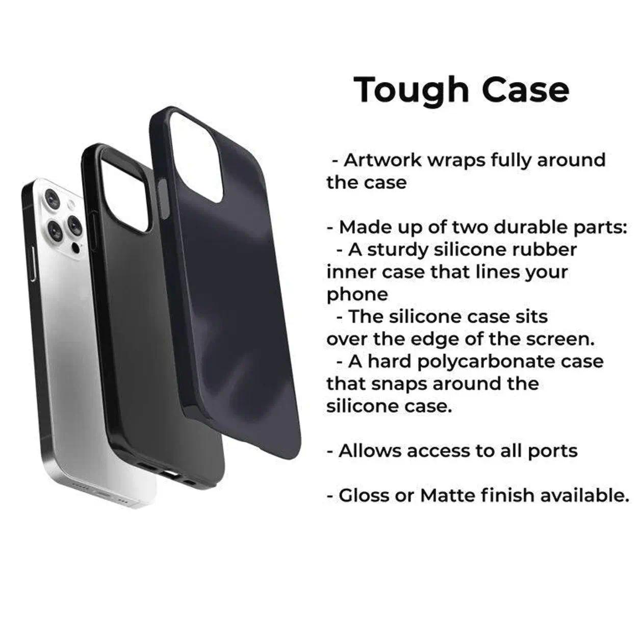 "Dexter" Dark-Themed 2-in-1 Phone Case — Compatible with iPhone 17/16/15/14/13 | Two-Piece Design Featuring Shock Resistance and Vibration Dispersion