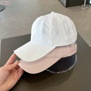Solid Color Quick-Dry Baseball Cap, Unisex Adjustable Snapback Hat for Running, Lightweight and Breathable for Outdoor Sun Protection, Adjustable Snapback Cap, Baseball Cap Adjustable