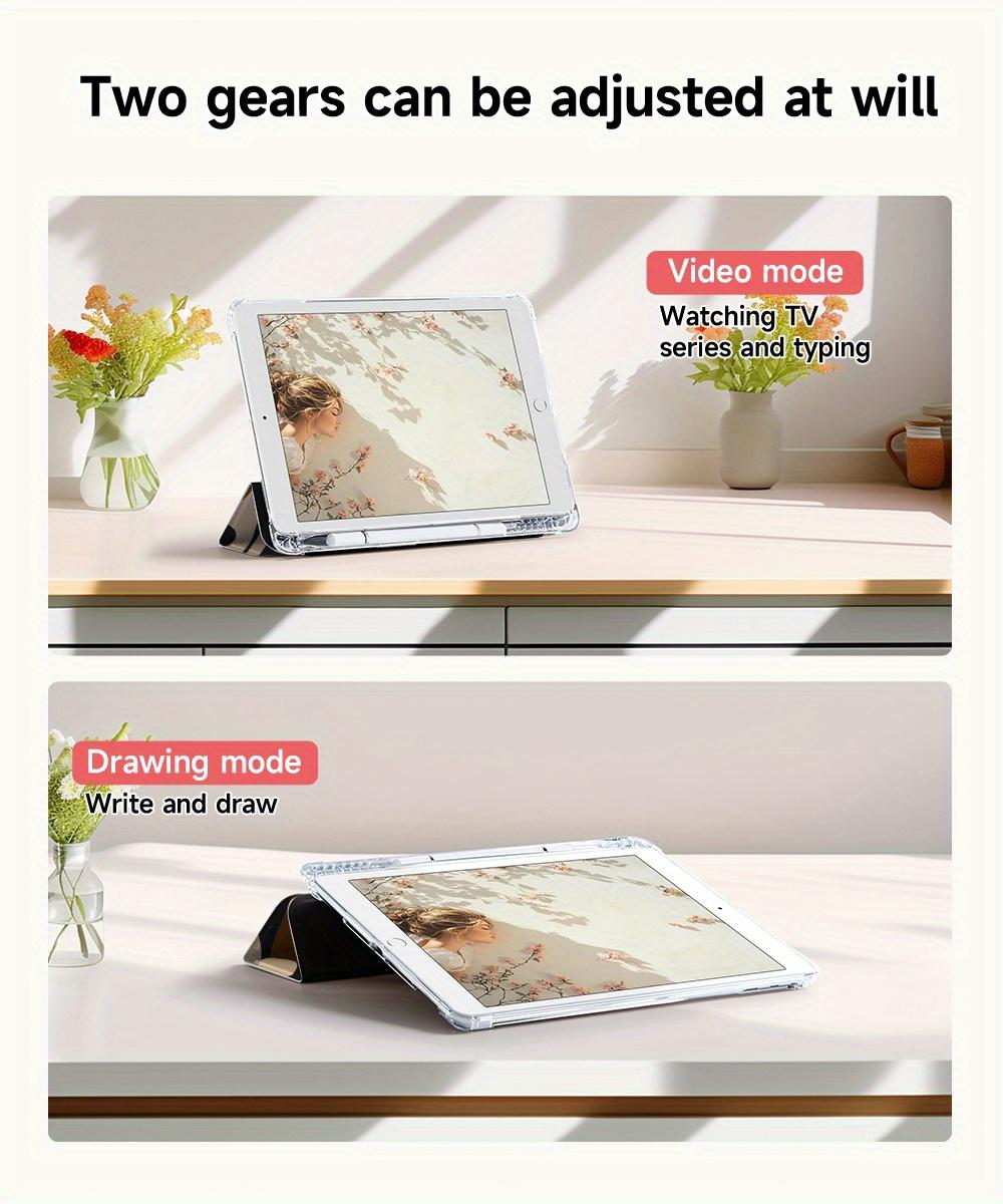 Banana monkey pattern, with adjustable bracket and pen slot, foldable non-slip TPU protective case, suitable for iPad mini, iPad Air, iPad Pro/iPad 10th generation, 11th generation and other series iPad protective cases