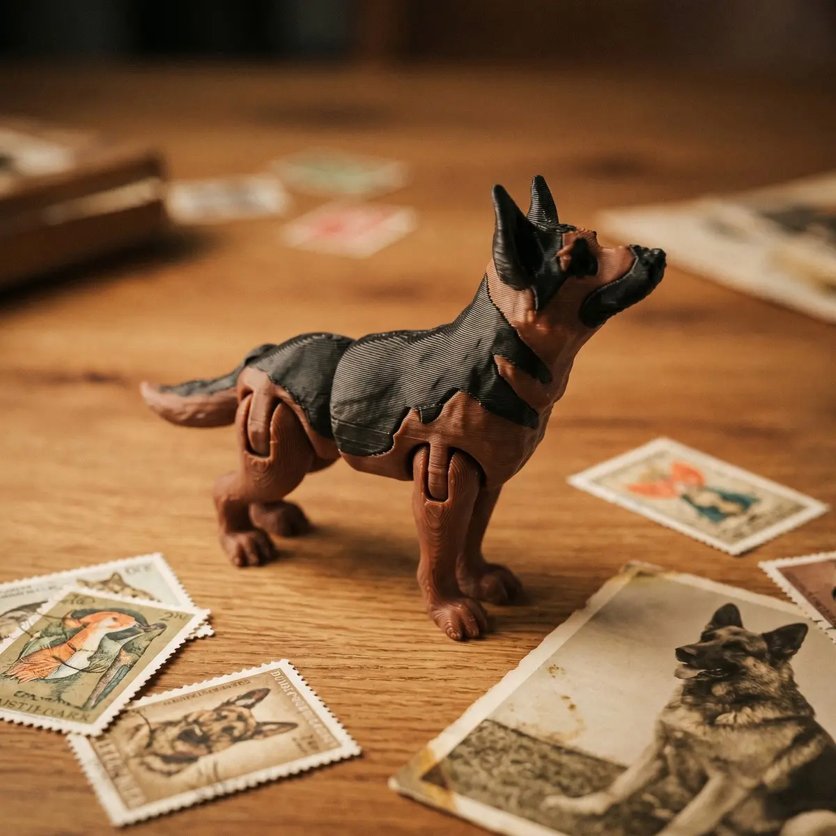 German Shepherd Statue, Small Statue Ornament, Advanced Structure Design, Modern Desktop Art, Festive Atmosphere Decor, Home Office Display, Study Room Decoration