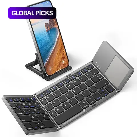 Ultra-Thin Wireless Mini Portable Bluetooth-Compatible Keyboard, Foldable Simple-Design Tablet Keyboard for Home and Office #GLOBAL PICKS