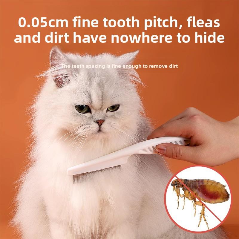 Dog Comb Cat Comb Special for Cats and Dogs, Fine Tooth Comb for Teddy Dogs, Flea Removal Supplies for Bichon Frise Pets shedding blade head lice Portable Hair Roller cow scratching brush bag