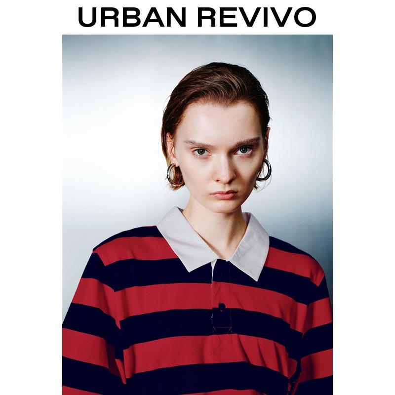 URBAN REVIVO Striped Irregular Hem Straight Dresses UWJ750051  Casual Outfit 2025 Women Clothing Girl Elegant Fashion Trendy and Versatile OOTD Womenswear Shortsleeve SpringStatements