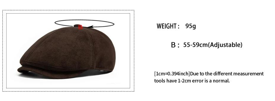 New PU Imitation leather Newsboy Cap Fashion Vintage Men Women Berets For Spring Autumn Visor Flat Hat Casual Retro Hip Hop Caps