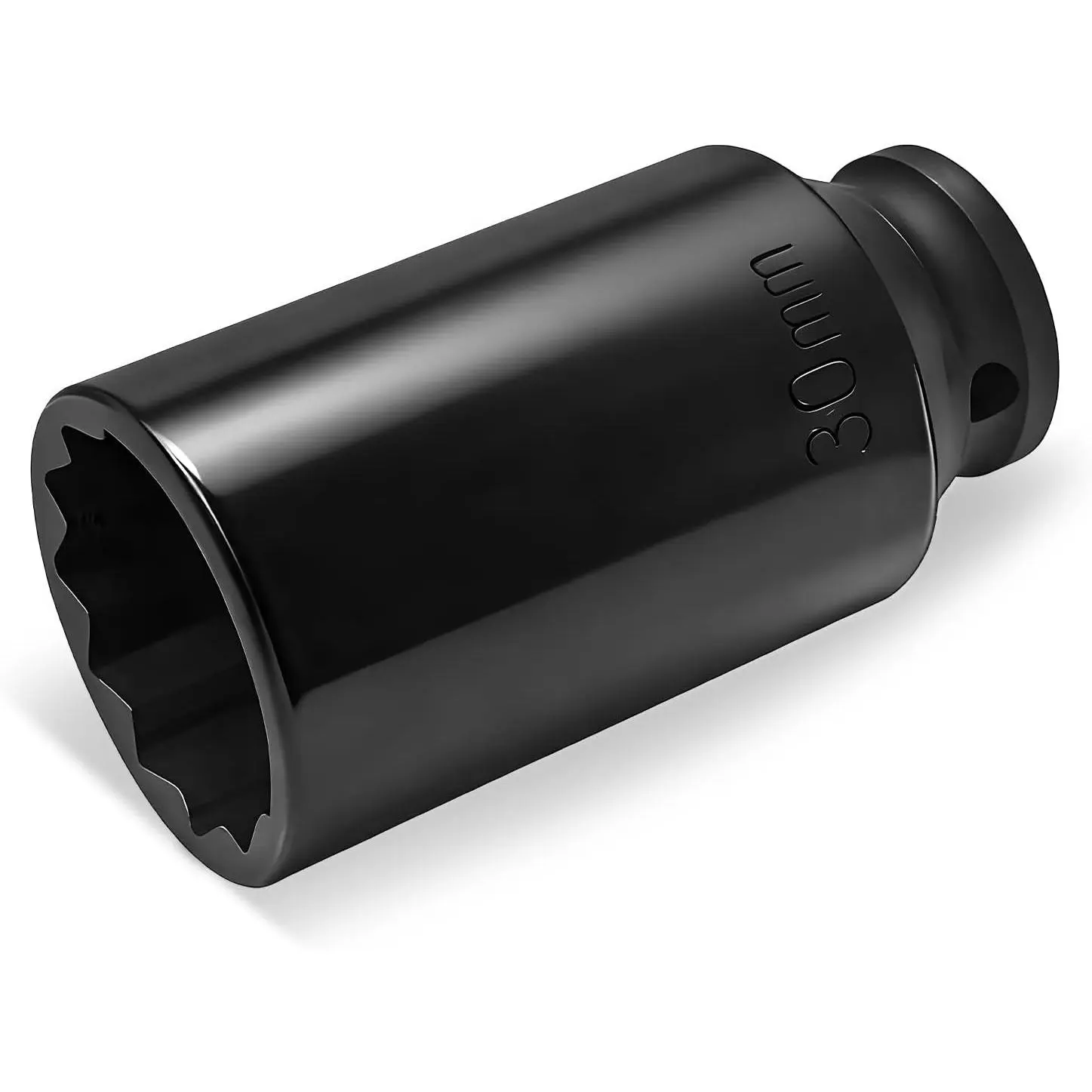 30mm 12 Point Axle Nut  Socket, 1/2 Inch Drive Spindle Nut Socket for Removing Axle Shaft Nuts, Quick-Fit Deep Well Wheel Lock  for  Wrenches