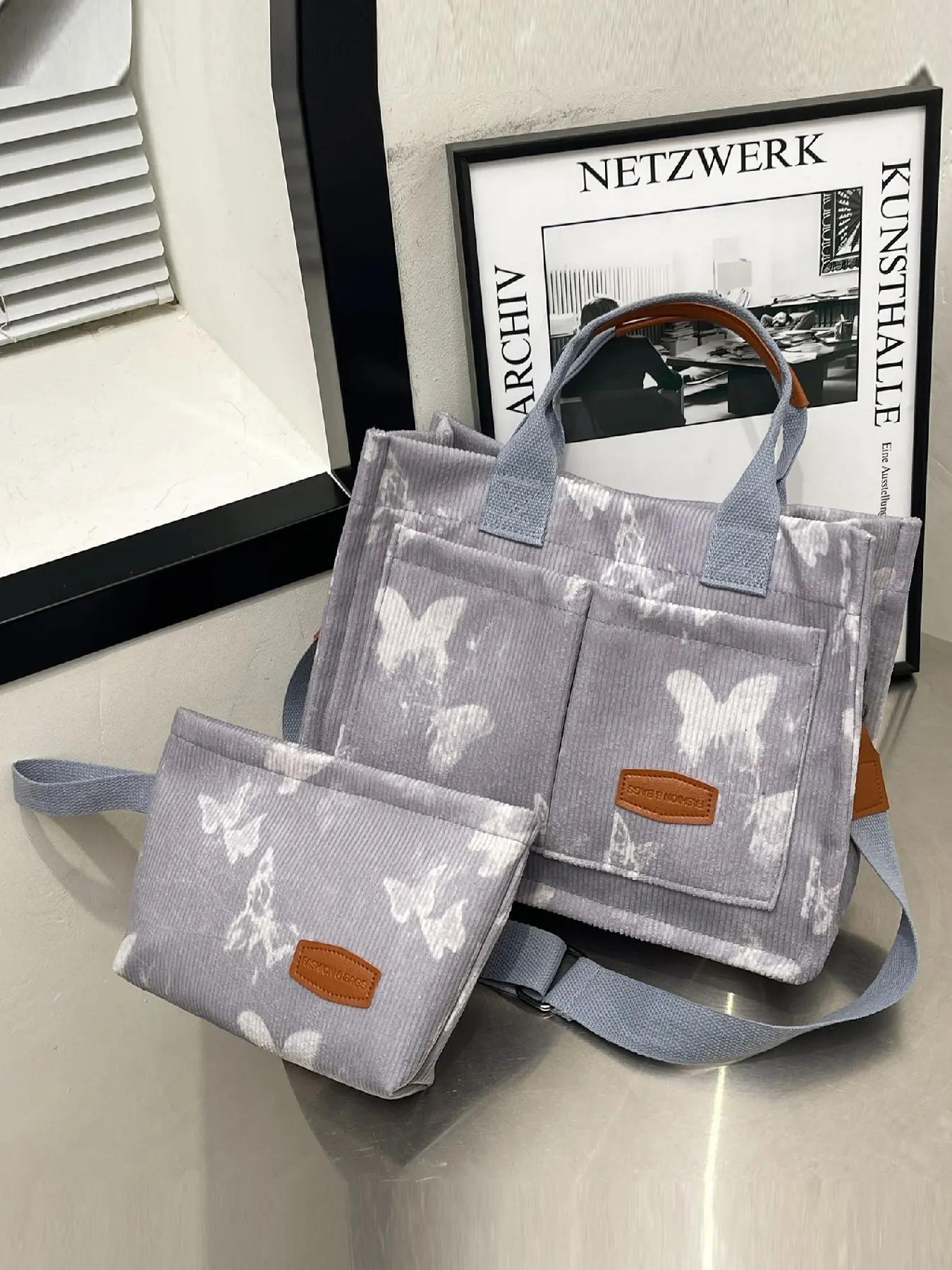 Women's Strawberry Pattern Crossbody Tote Bag & Purse, Casual Versatile Shoulder Bag & Coin Purse, Trendy High-quality Daily Commuting Bag, Fashionable Bag, Casual Handbag Satchel